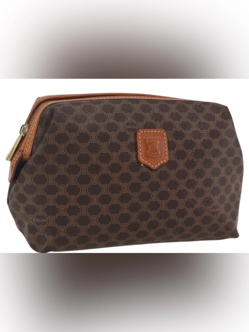Celine Macadam coated canvas macadam triomphe Toiletry Pouch